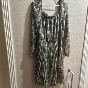 Floral Green Dress